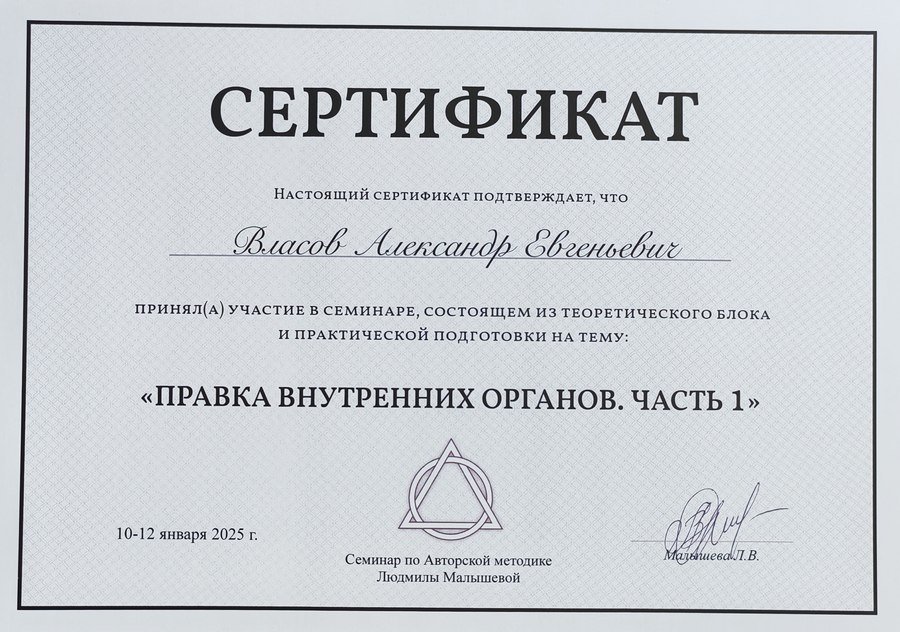 Международный сертификат, документ 4